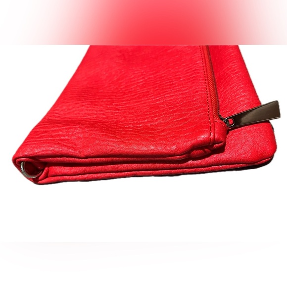 Express Womens Faux Leather ShoulderBag/Clutch Bag, Red - Picture 4 of 16